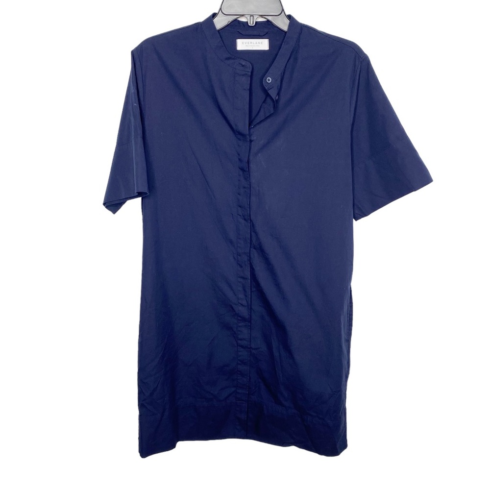 Everlane Navy Cotton Shift Dress size 8